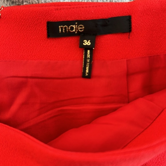 Red mini skirt by Maje - Picture 3 of 7